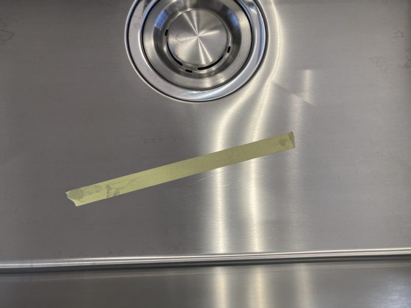 22-114 ステンレスシンク すり傷補修