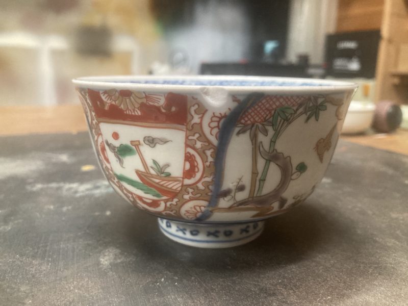 22-51 陶器 お茶碗 欠け 復元補修
