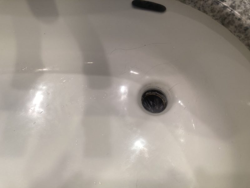 23-24 洗面ボウル 割れ補修