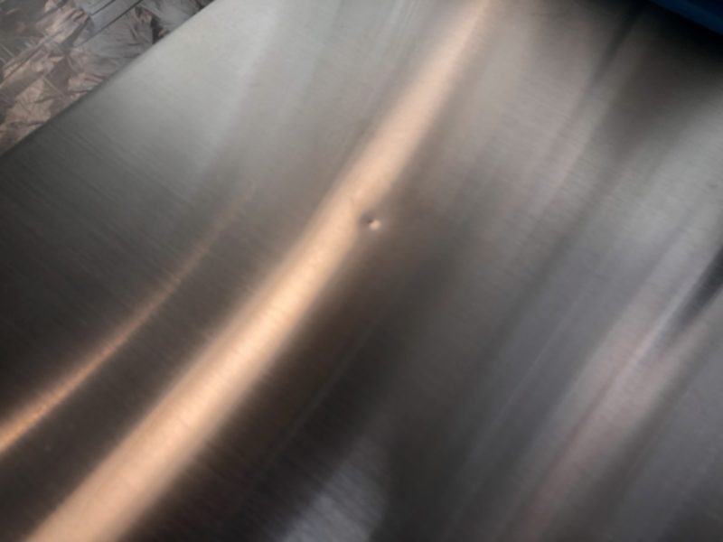 23-10 ステンレスキッチン天板 へこみ補修