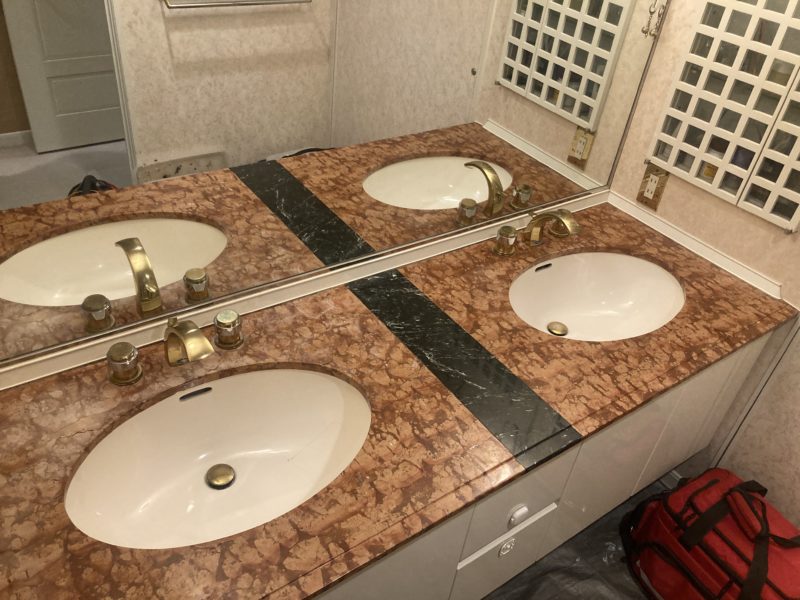 23-114 洗面ボウル割れ補修