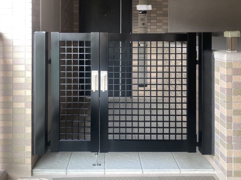 23-96 アルミ門扉 再生塗装