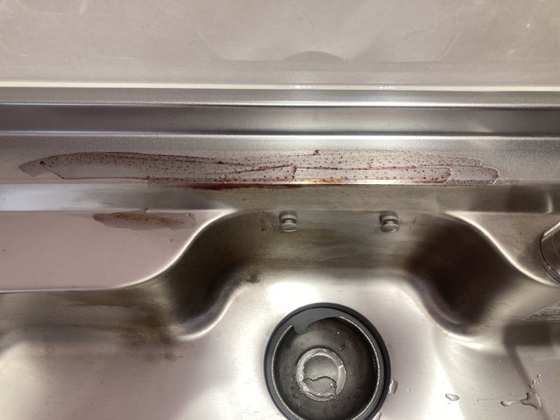 23-97 ステンレスシンク 酸焼け 除去