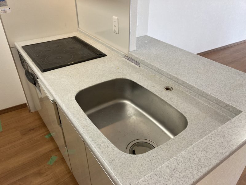 23-73 キッチン天板 シンク再生研磨
