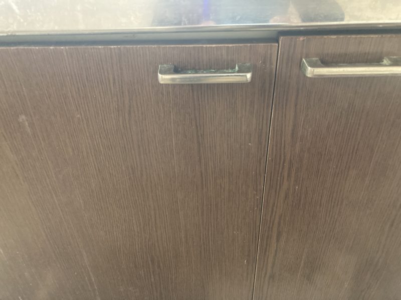 24-38 キッチン扉 プリントめくれ補修