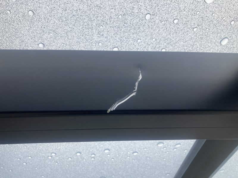 24-14 カーポート フレームへこみ補修