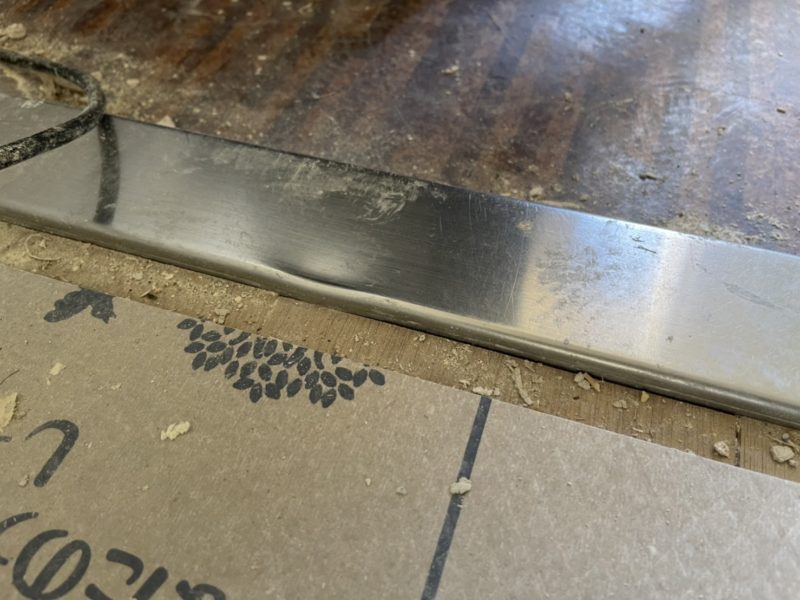 23-04 ステンレス框 へこみ補修