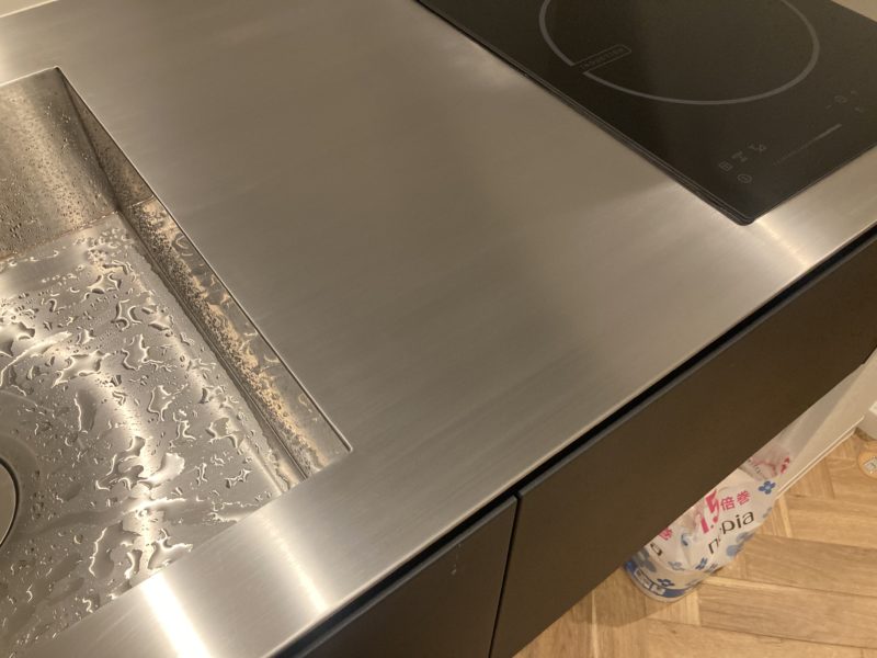 24-15 キッチン ステンレス天板 キズ補修
