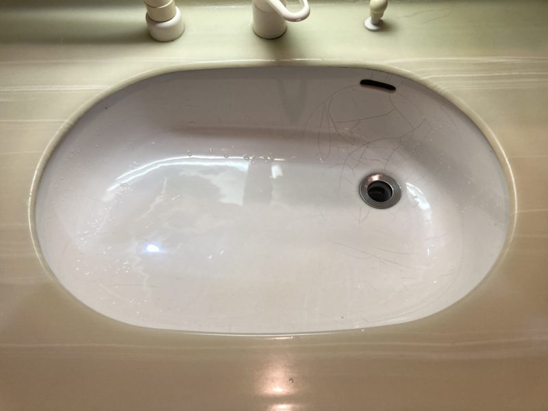 24-08 陶器 洗面ボウル割れ補修