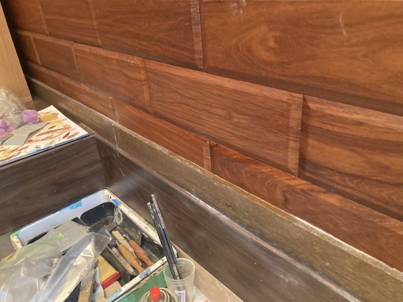 24-43 チーク パネル割れ補修