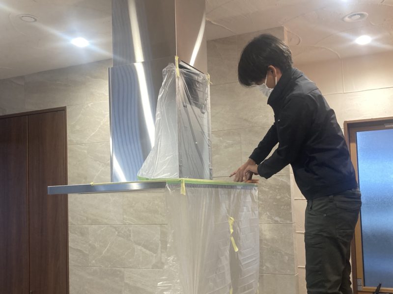 24-06 レンジフード すり傷補修 ステンレス