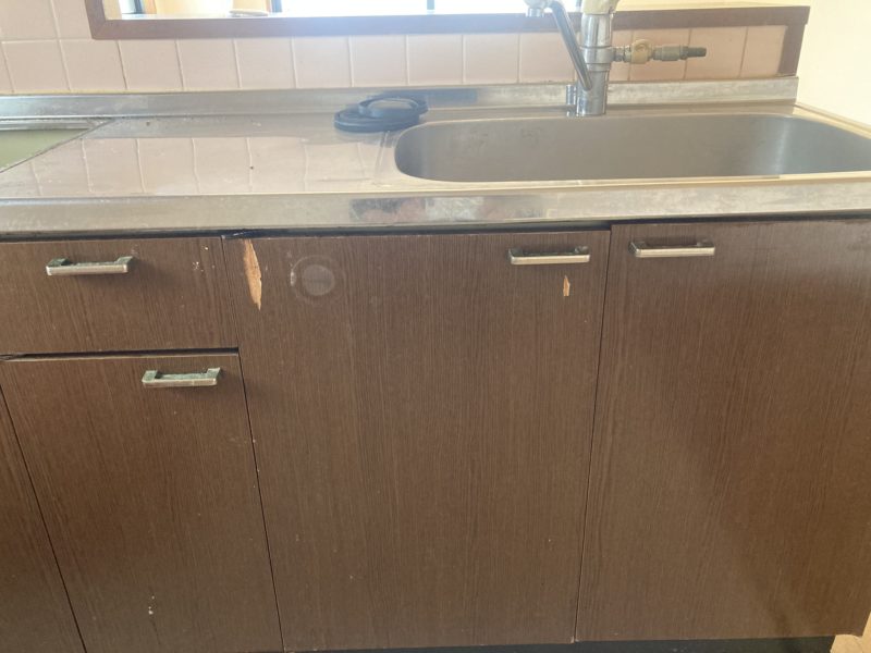 24-38 キッチン扉 プリントめくれ補修