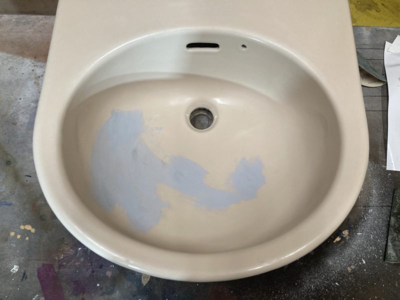24-51 洗面ボウル　割れ補修