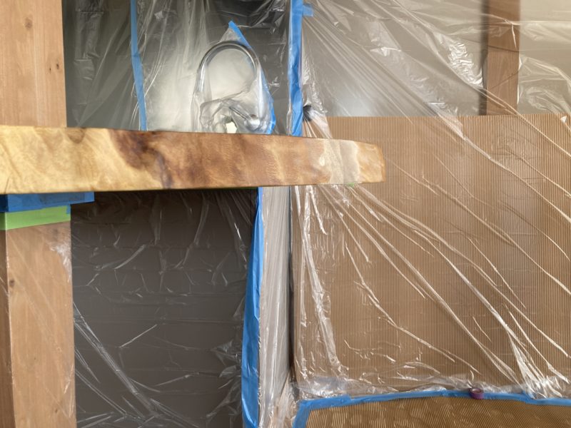 24-89 無垢 カウンター埋木補修