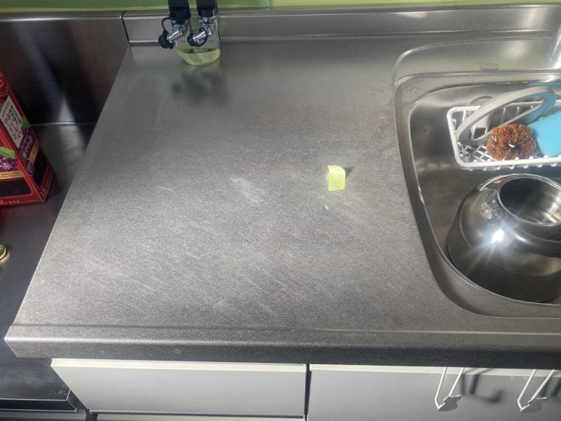 24-126 ステンレス ワークトップへこみ補修