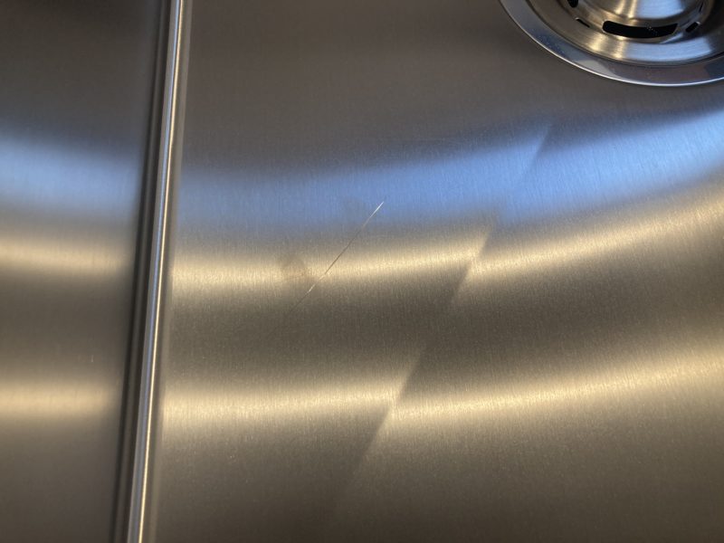 24-103 ステンレス  シンクキズ補修