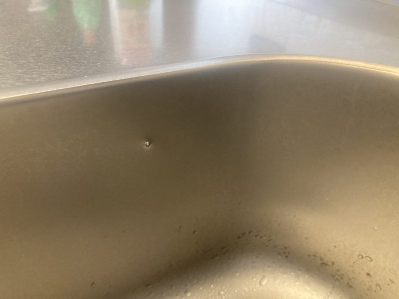 24-114 ステンレスシンク 穴 補修