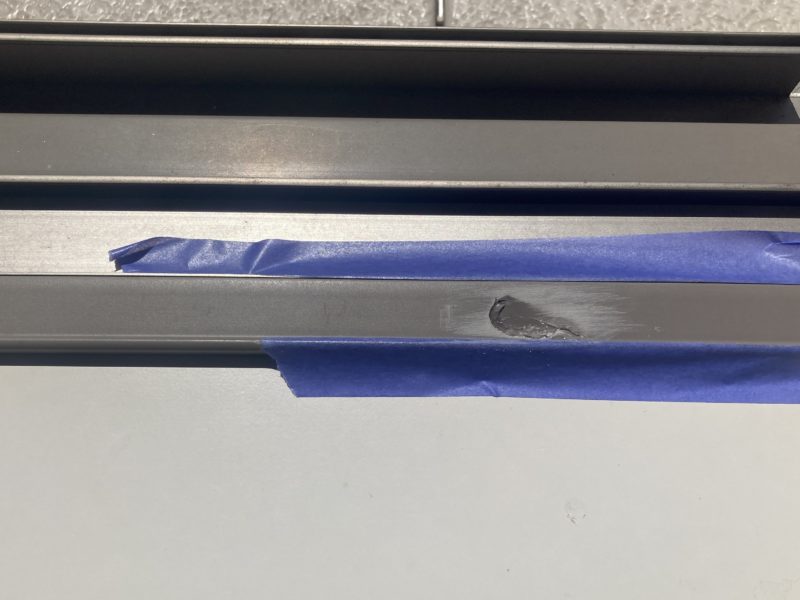 24-133 樹脂サッシ へこみ補修