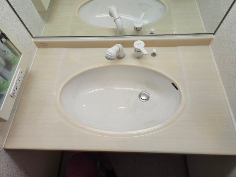 24-154 洗面ボウル 割れ補修