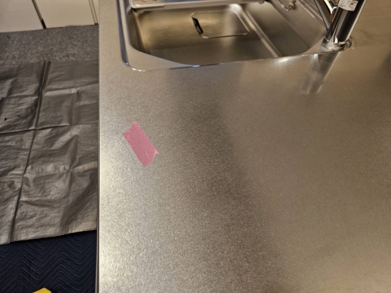 25-18 susワークトップ キズ シミ補修