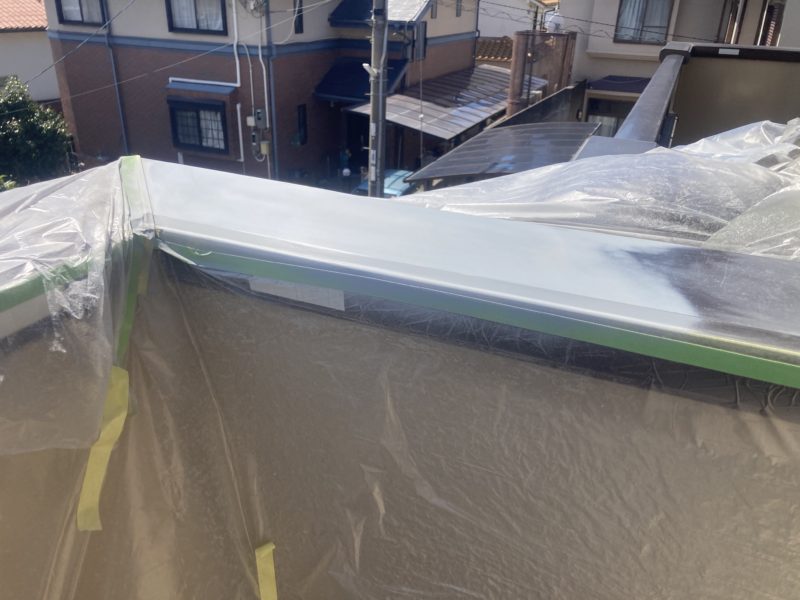 25-15 バルコニー笠木 へこみ補修