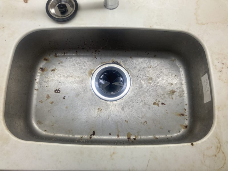 25-07 シンク水漏れ 塗装補修