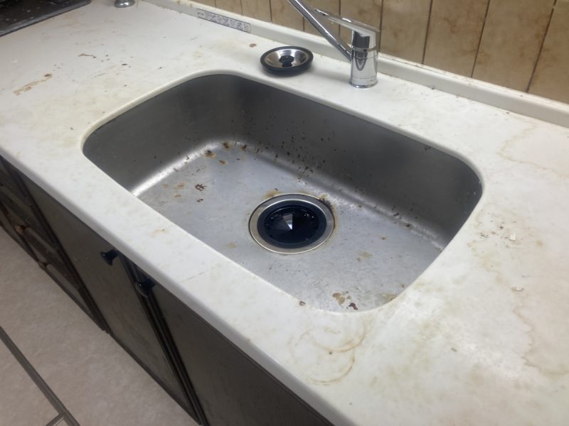 25-07 シンク水漏れ 塗装補修