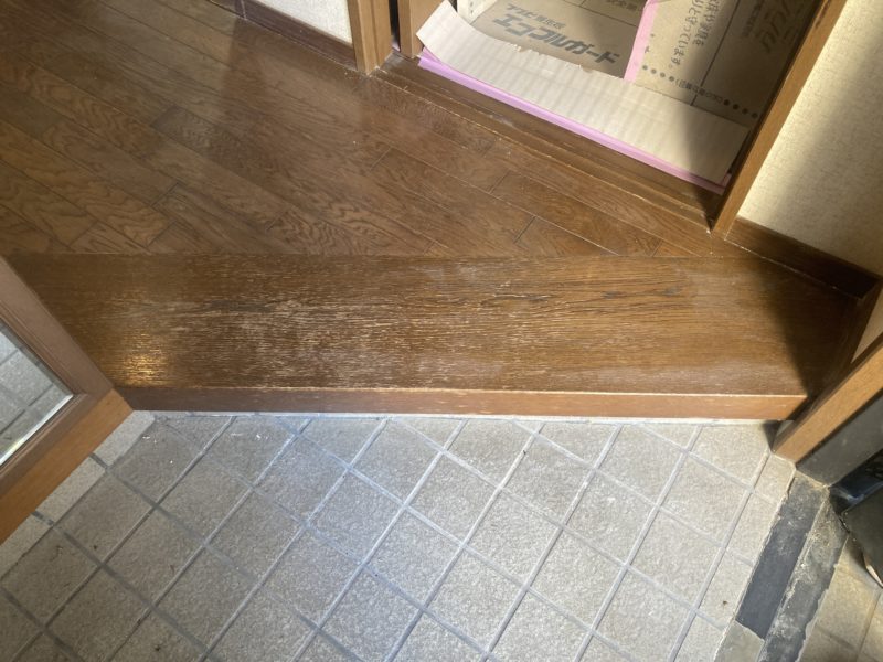 25-04 買取再販 玄関框 再生塗装