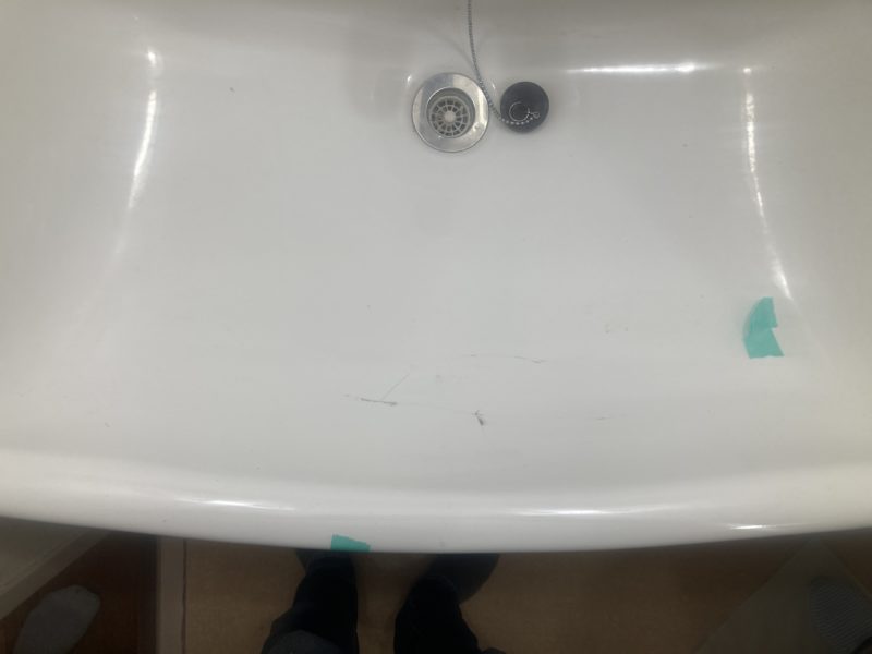 25-40 洗面ボウル 割れ補修