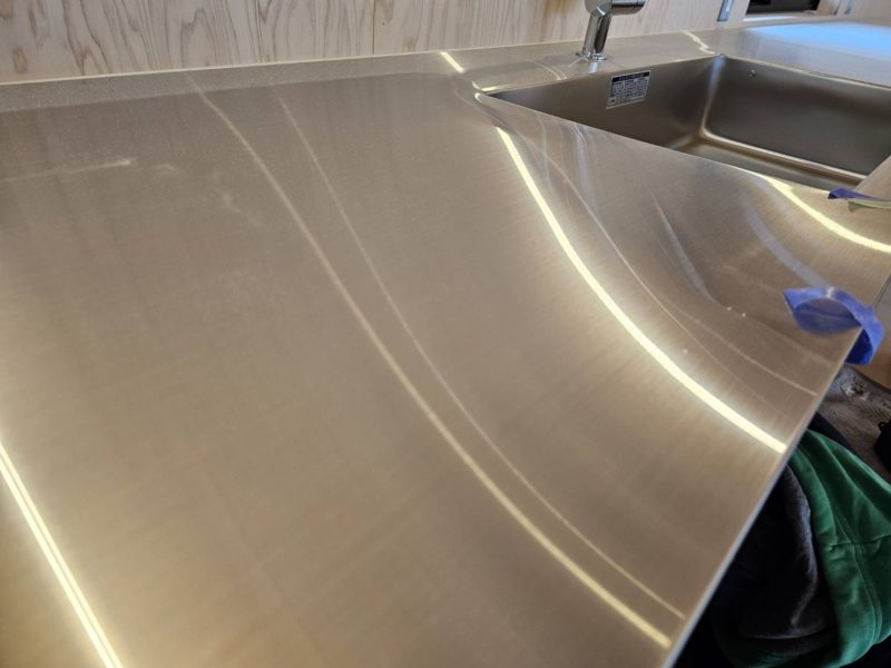 25-44 ステンレス天板 膨れ補修