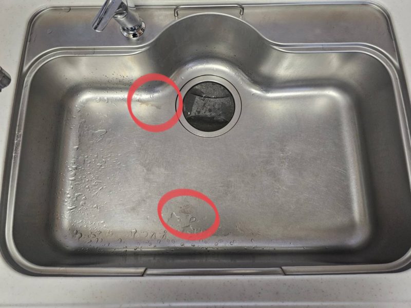 25-68 シンク酸焼け 補修