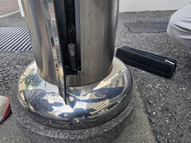 25-60 チェーンゲート へこみ補修